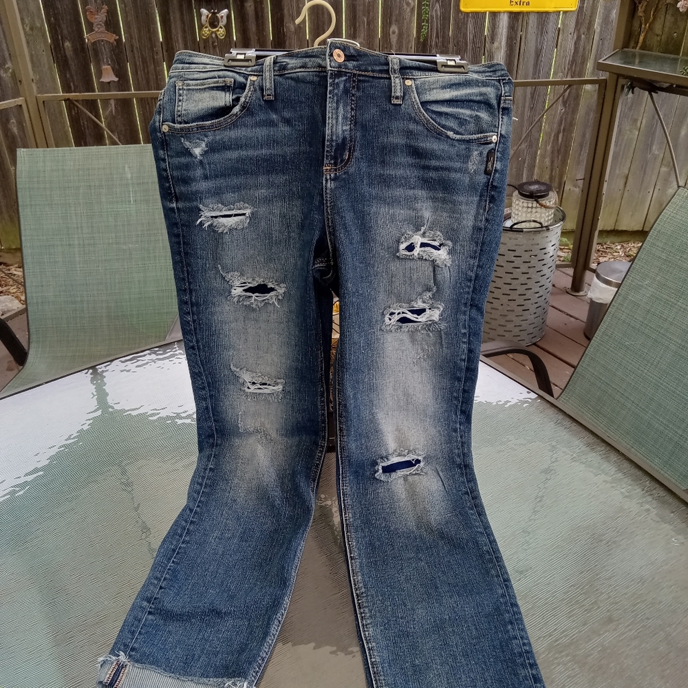 NWOT Silver Jeans Beau Boyfriend Ripped Jeans, 31/28.5